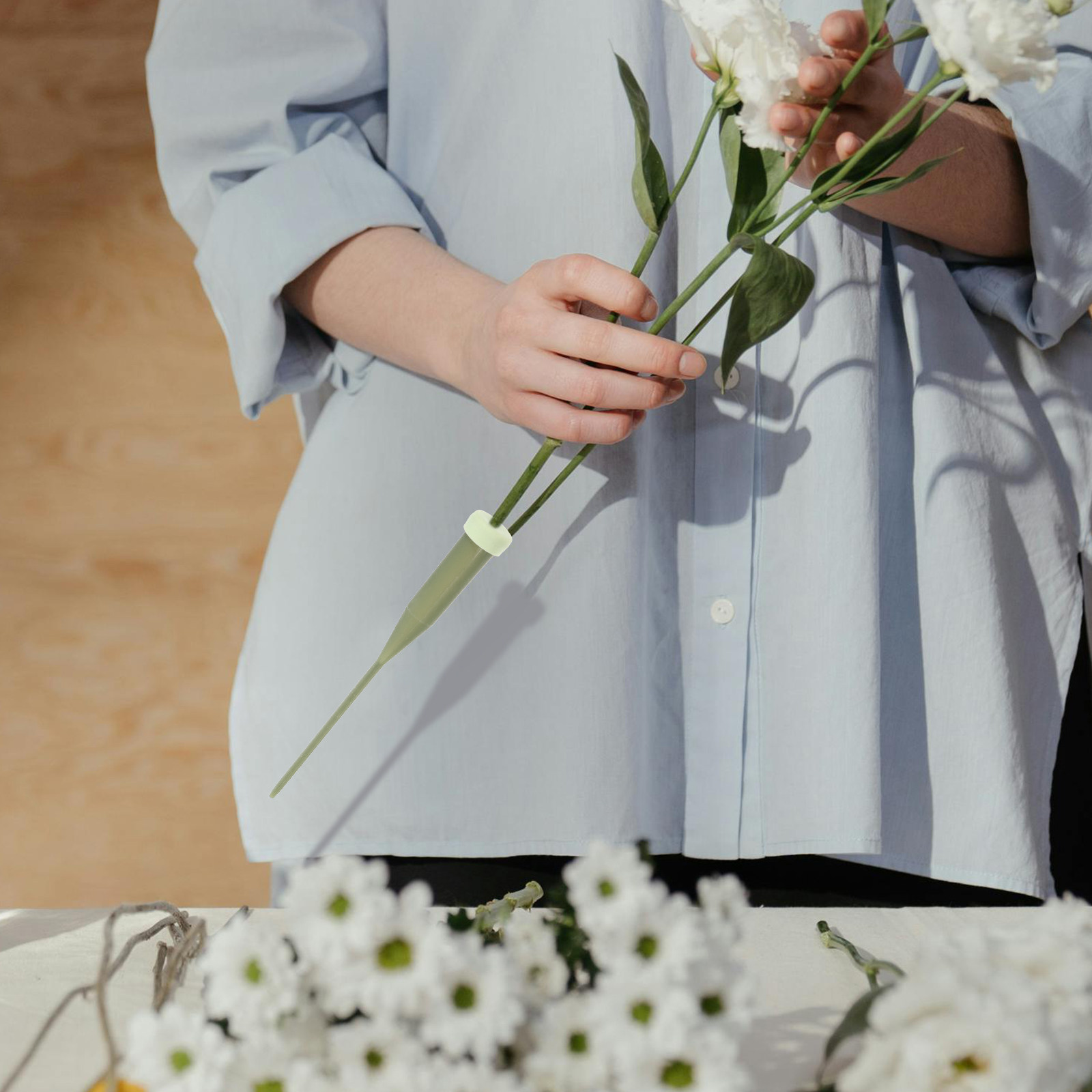 Easy Florist Supply - 50개입 145mm 그린 플로럴 튜브, 단일