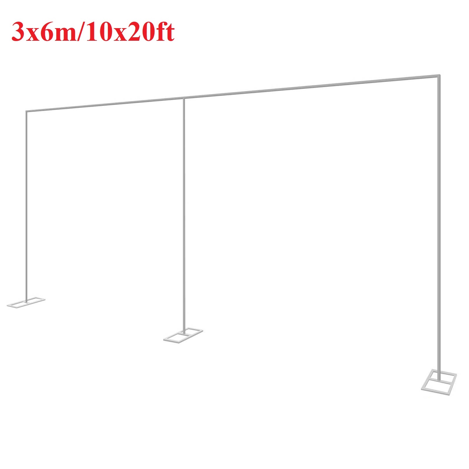 Florist Supp - 3x6m/10x20ft 금속 웨딩 아치 스탠드 헤비