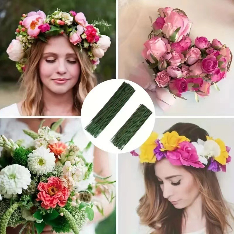 100 조각 꽃 줄기, 인공 꽃 막대, 꽃꽂이 용품을위 - Wire Stem Florist 리뷰 및 가격