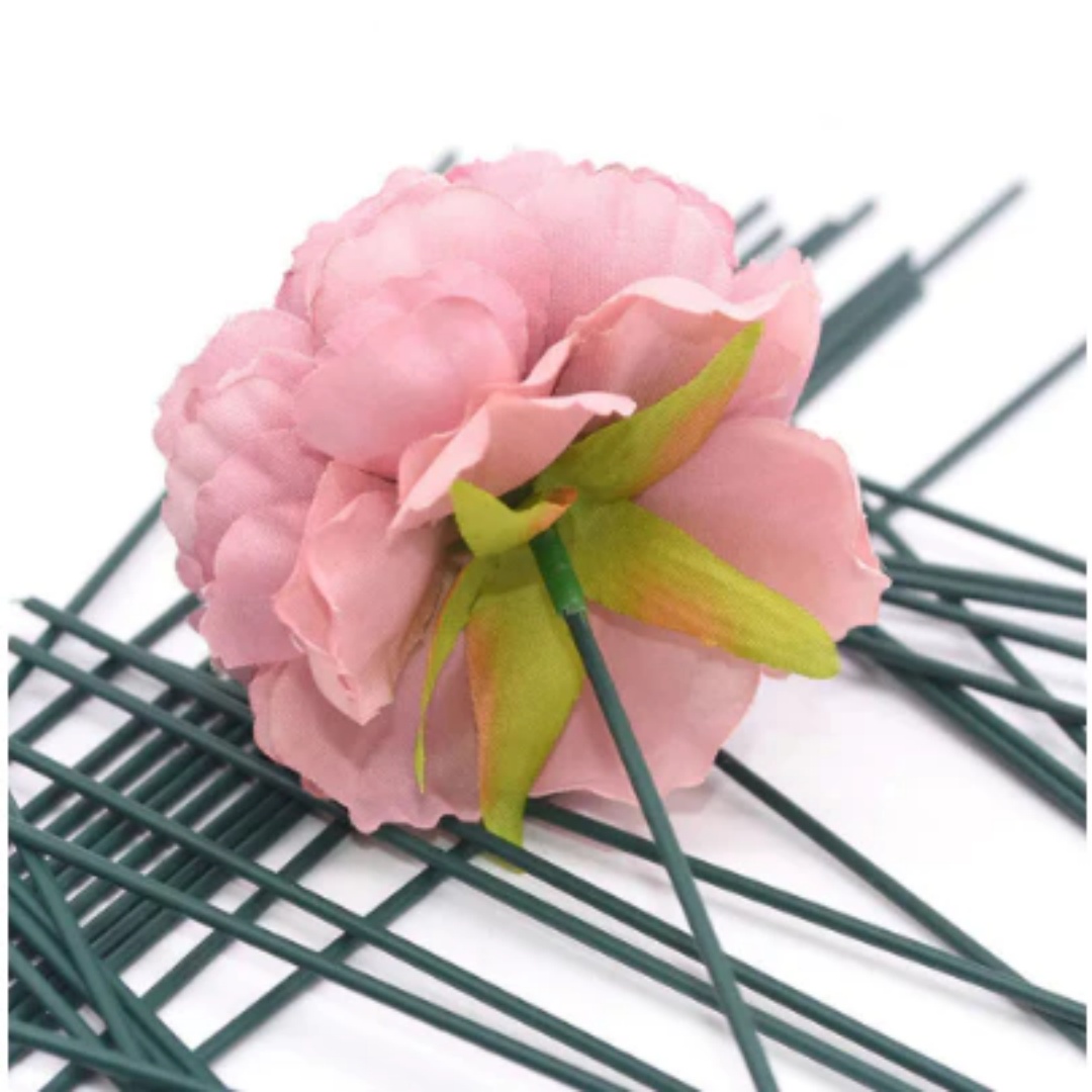 50pcs 꽃집 꽃꽂이를위한 녹색 꽃 와이어 줄기 30 - Wire Stem Florist 리뷰 및 가격