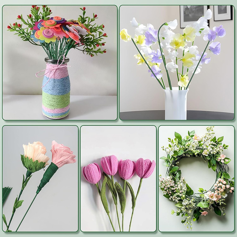 50/100Pcs 꽃 와이어 줄기 꽃 줄기 스틱 인공  - Wire Stem Florist 리뷰 및 가격
