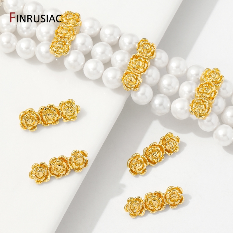 18K 금도금 황동 장미꽃 비즈 분리기 (목걸이 제작용 - Flower Supplies 리뷰 및 가격