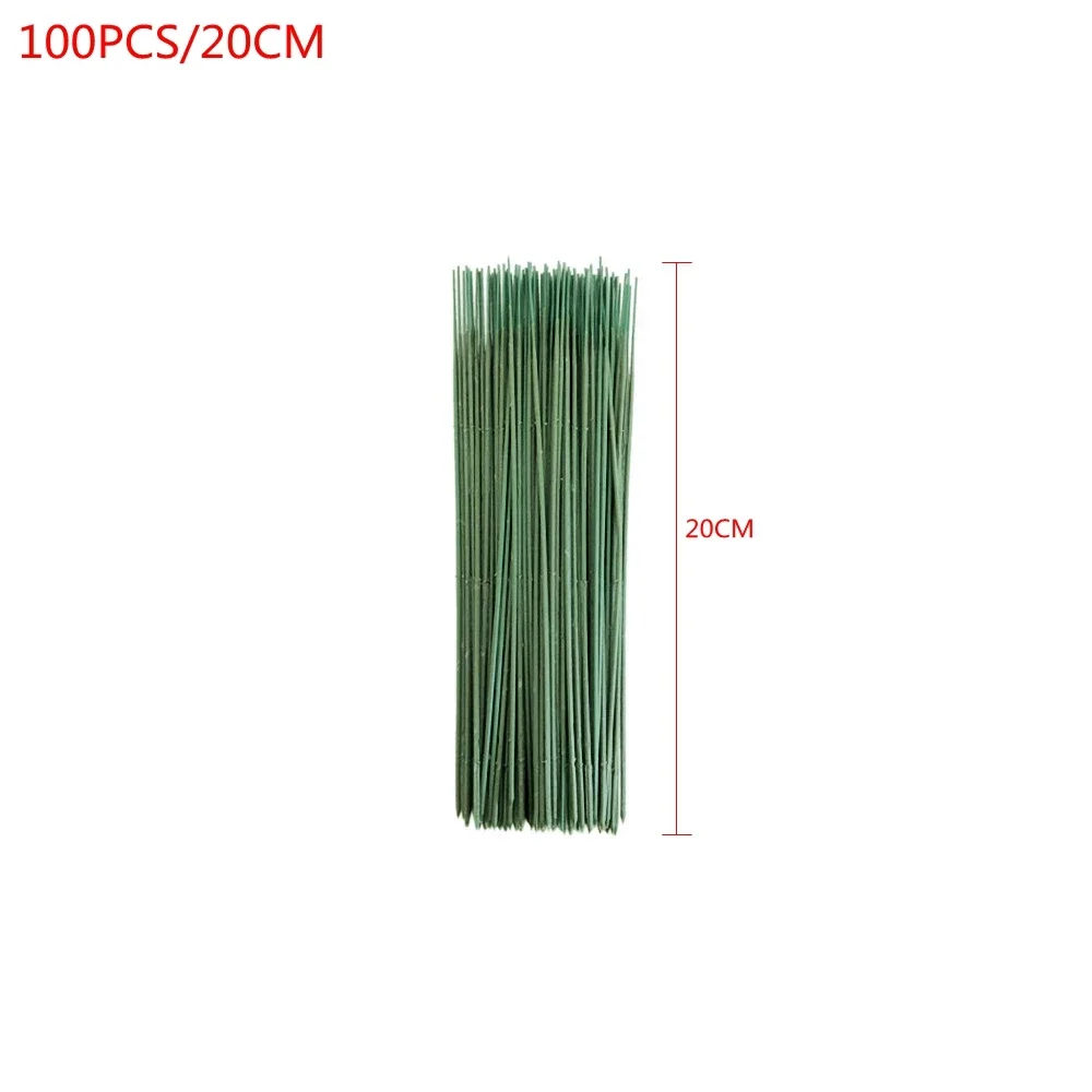 100PCS 인공 화분 줄기 플라스틱 원예 꽃 막대 식 - Wire Stem Florist 리뷰 및 가격