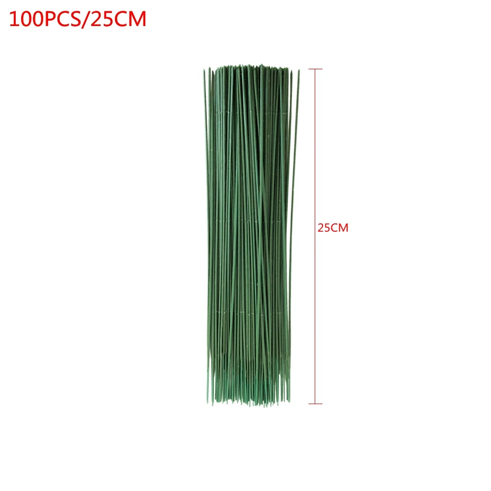 100PCS 인공 화분 줄기 플라스틱 원예 꽃 막대 식 - Wire Stem Florist 리뷰 및 가격