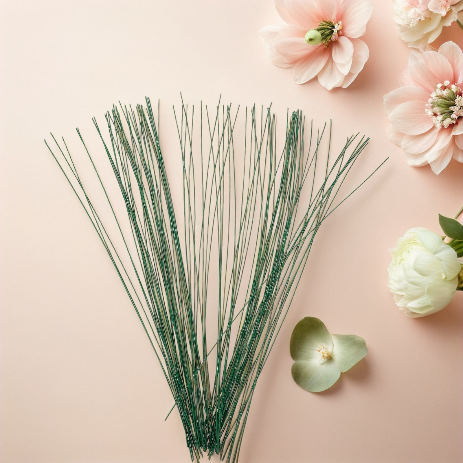100개 꽃 줄기 와이어 그린 22 게이지 유연한 플로 - Wire Stem Florist 리뷰 및 가격
