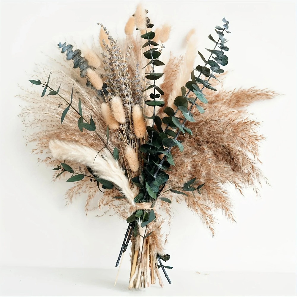 80 조각 자연 말린 꽃 꽃다발 홈 인테리어 팜파스 리 - Dried Flower Bunch 리뷰 및 가격