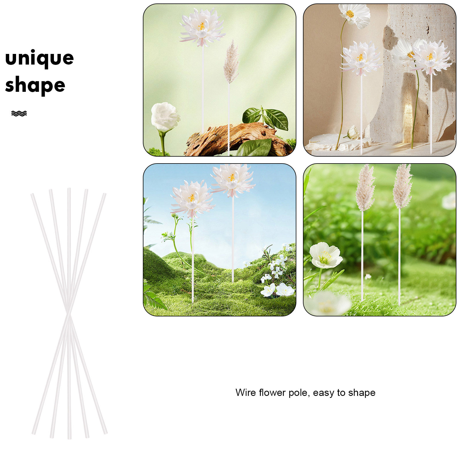 40Pcs 철제 꽃 와이어 DIY 꽃 줄기 인공 꽃 공 - Wire Stem Florist 리뷰 및 가격