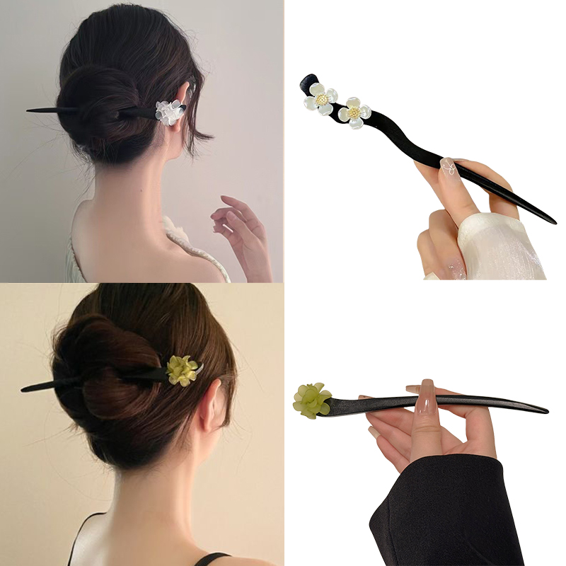 빈티지 중국 스타일 나무 꽃 머리 스틱 여성을위한 진주 - Florist Supplies 리뷰 및 가격