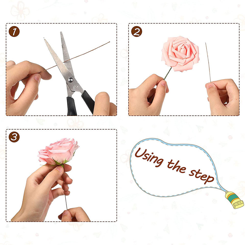 꽃꽂이 및 DIY 공예 스템 와이어, 플로리스트 꽃꽂이 - Wire Stem Florist 리뷰 및 가격
