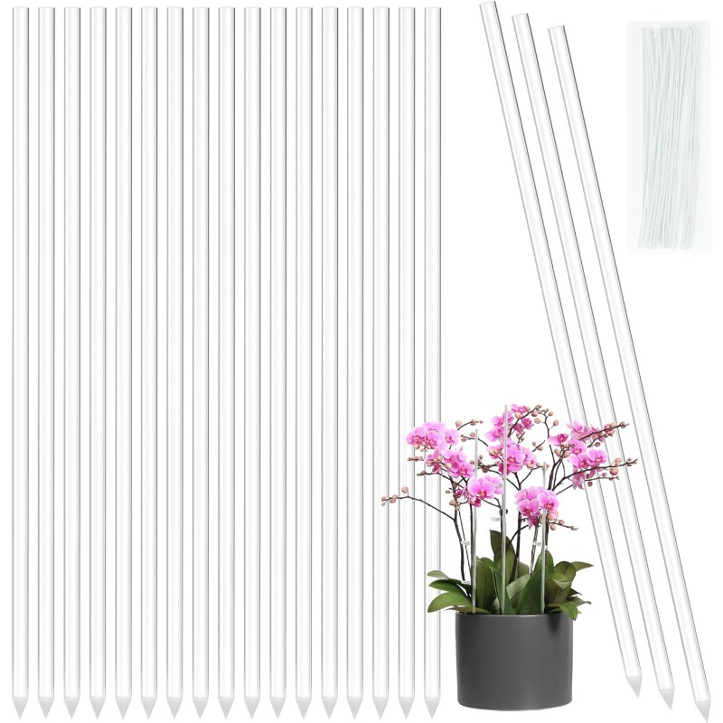 재사용 가능한 투명 꽃 지지대 아크릴 식물 지지대 투명 - Florist Supp 리뷰 및 가격