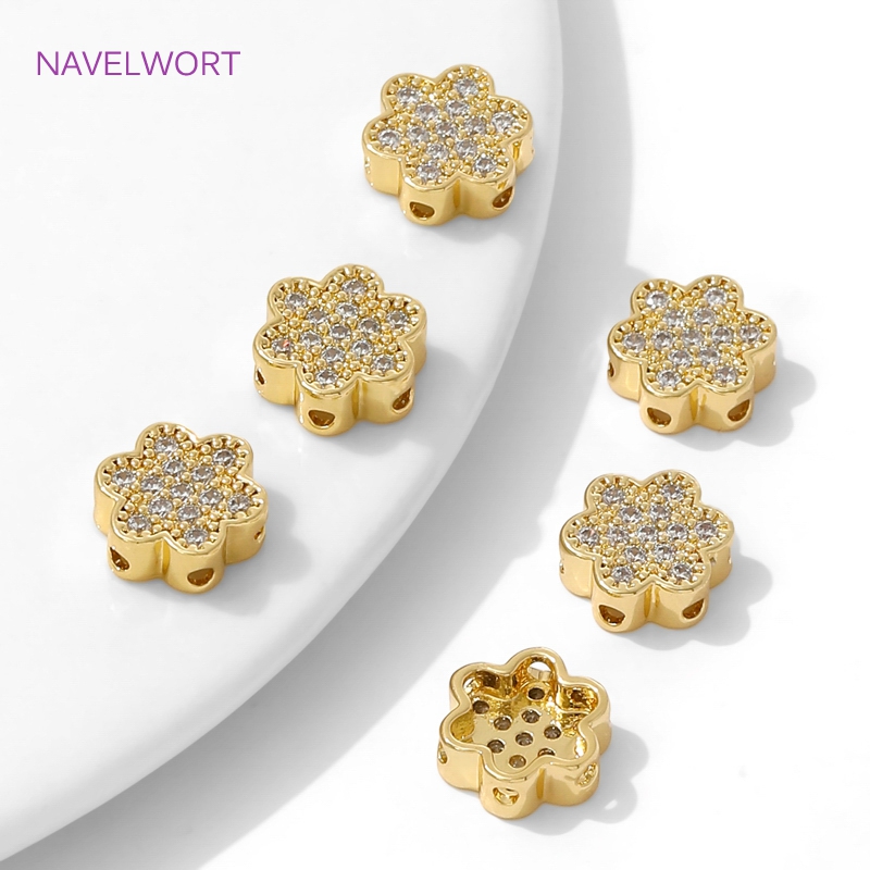 팔찌 용 18K 골드 도금 꽃 모양 비즈 분리기, 황동 - Flower Supplies 리뷰 및 가격