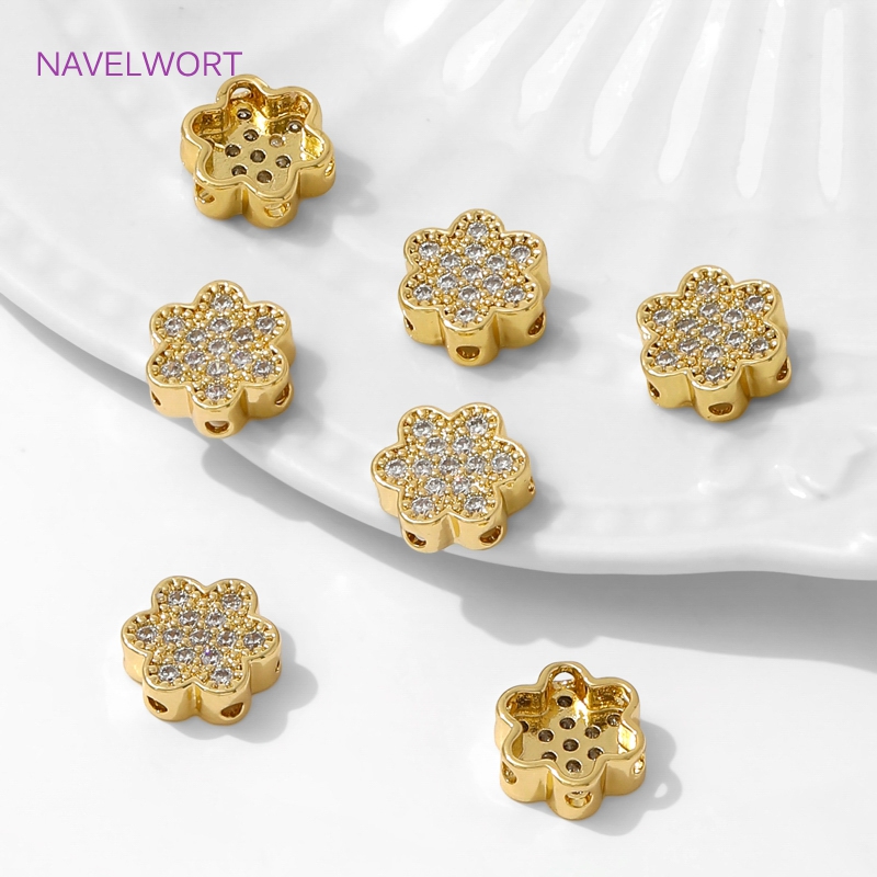 팔찌 용 18K 골드 도금 꽃 모양 비즈 분리기, 황동 - Flower Supplies 리뷰 및 가격