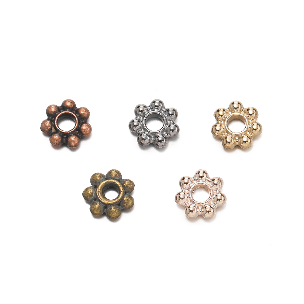 데이지 눈송이 꽃 스페이서 비즈 미니 루즈 비즈 참,  - Flower Supplies 리뷰 및 가격