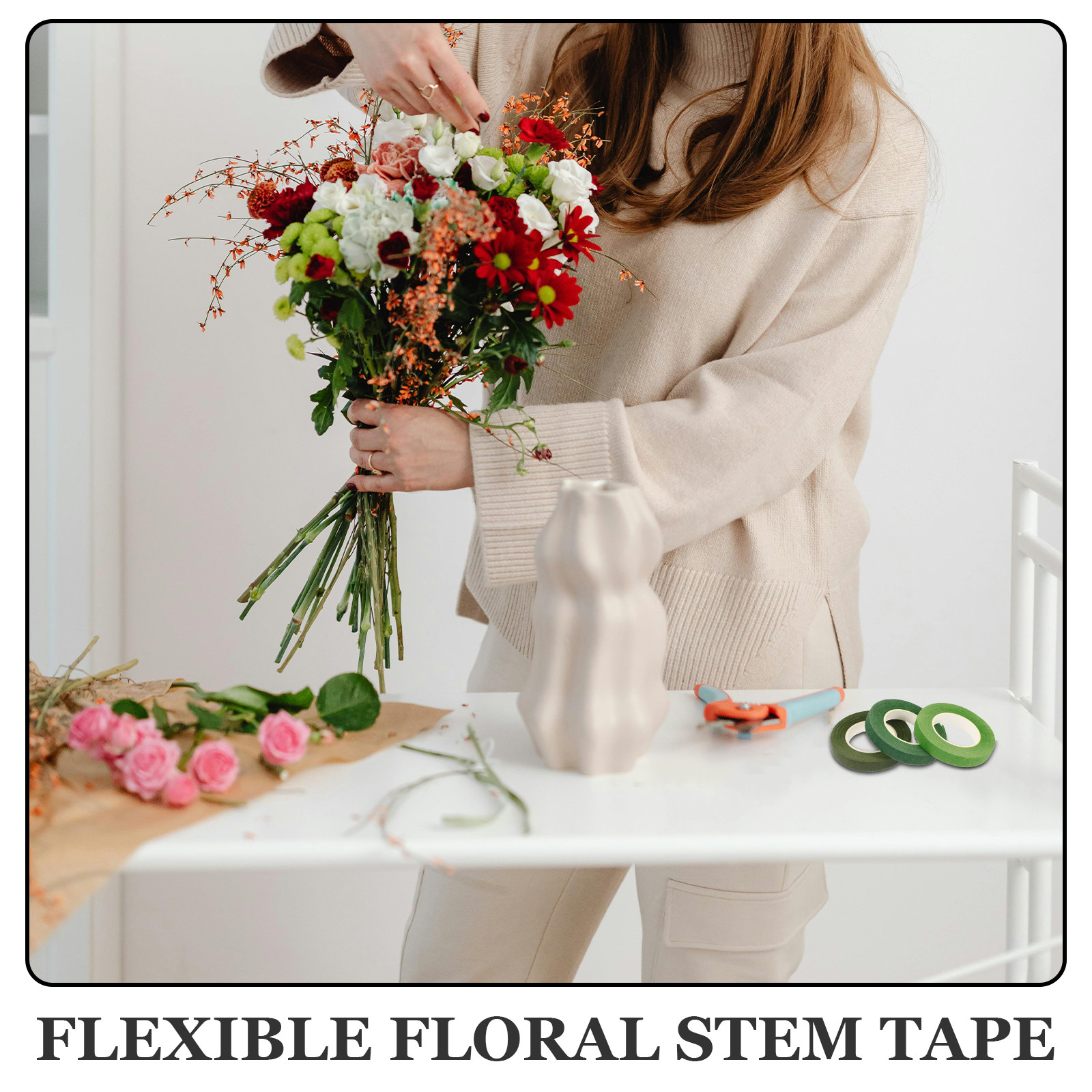 1세트 플로럴 스템 테이프 및 와이어 콤보, DIY 플 - Wire Stem Florist 리뷰 및 가격