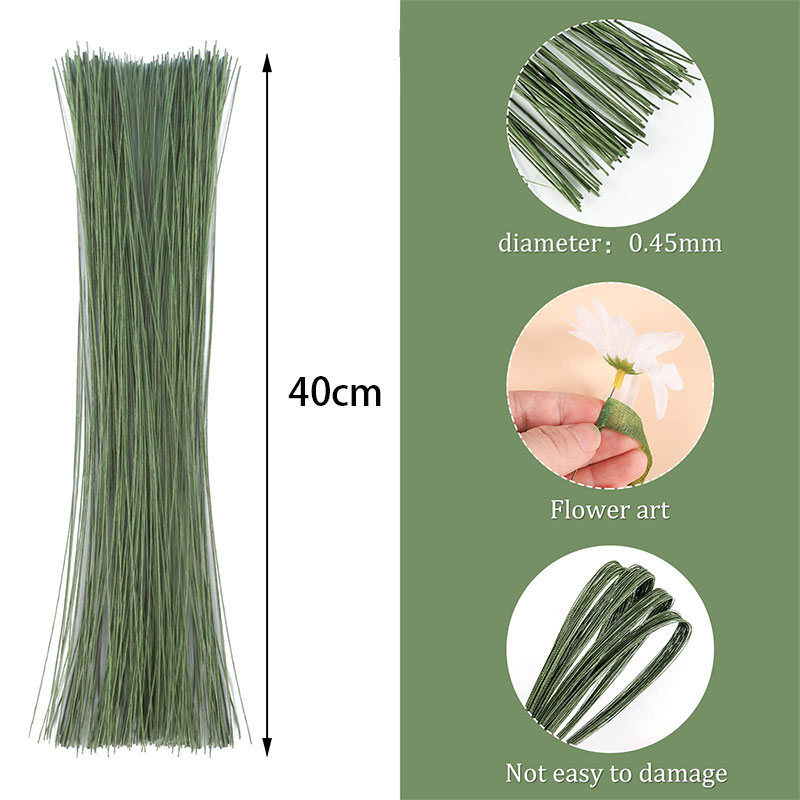 100개 꽃꽂이용 고품질 종이 감싼 철사, DIY 공예 - Wire Stem Florist 리뷰 및 가격